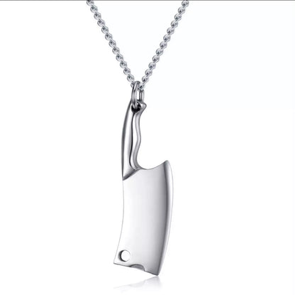 BlaQué Peppá Culinary Necklace - Meat Cleaver Charm