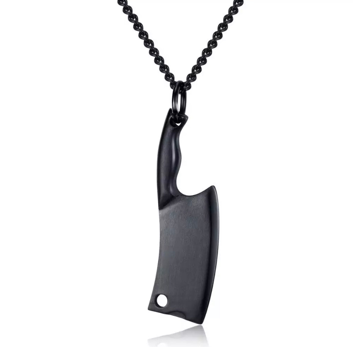 BlaQué Peppá Culinary Necklace - Meat Cleaver Charm