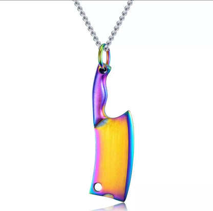 BlaQué Peppá Culinary Necklace - Meat Cleaver Charm